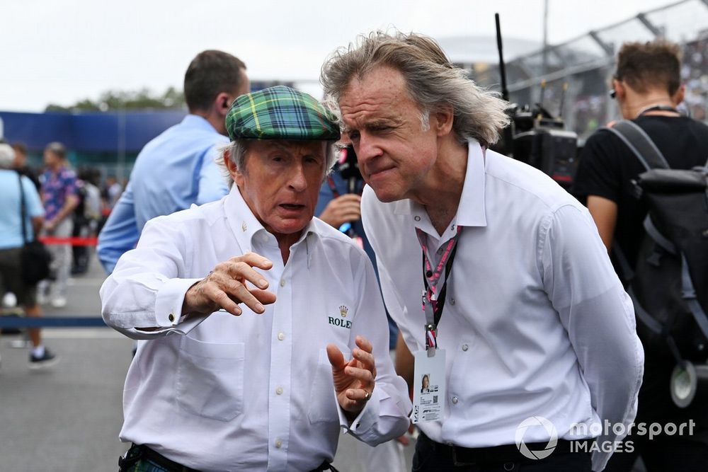 Sir Jackie Stewart with a guest