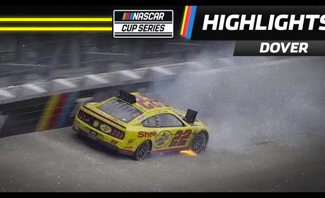 Joey Logano loses tire with 13 laps to go at Dover