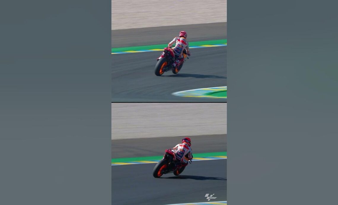 Marc Marquez' incredible T8 save at the 2019 and 2022 #FrenchGP 🇫🇷 🤯
