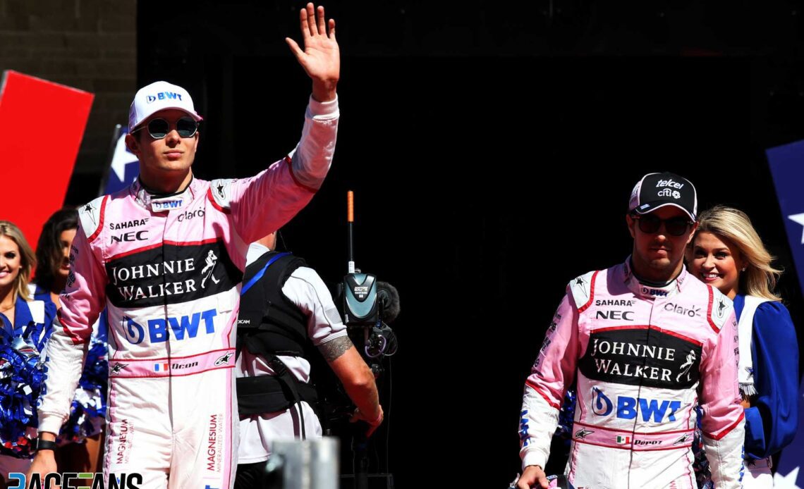 Esteban Ocon, Sergio Perez, Force India, Circuit of the Americas, 2017