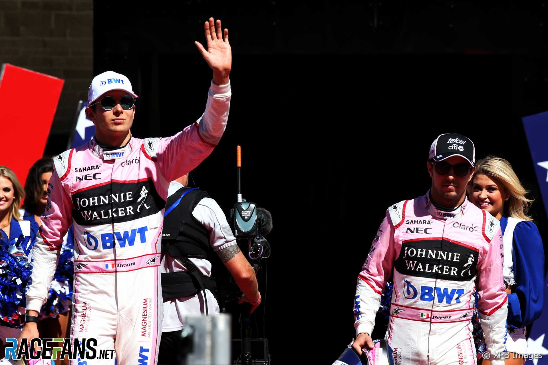 Esteban Ocon, Sergio Perez, Force India, Circuit of the Americas, 2017