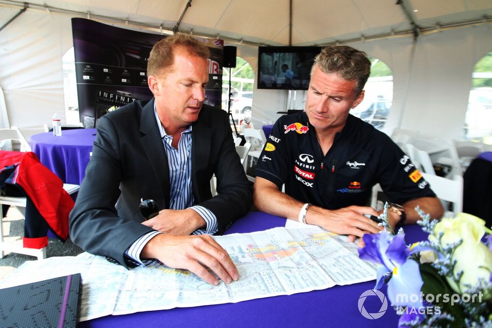 Christian Epp, Director Circuit of Americas Tilke GmbH with David Coulthard