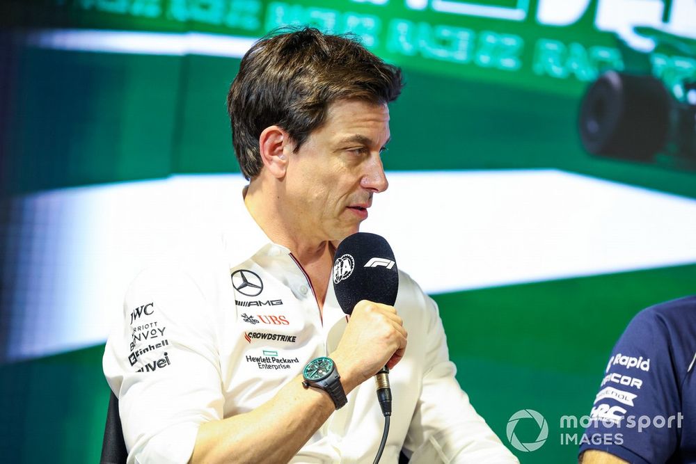 Toto Wolff, Team Principal and CEO, Mercedes-AMG, in the Team Principals Press Conference