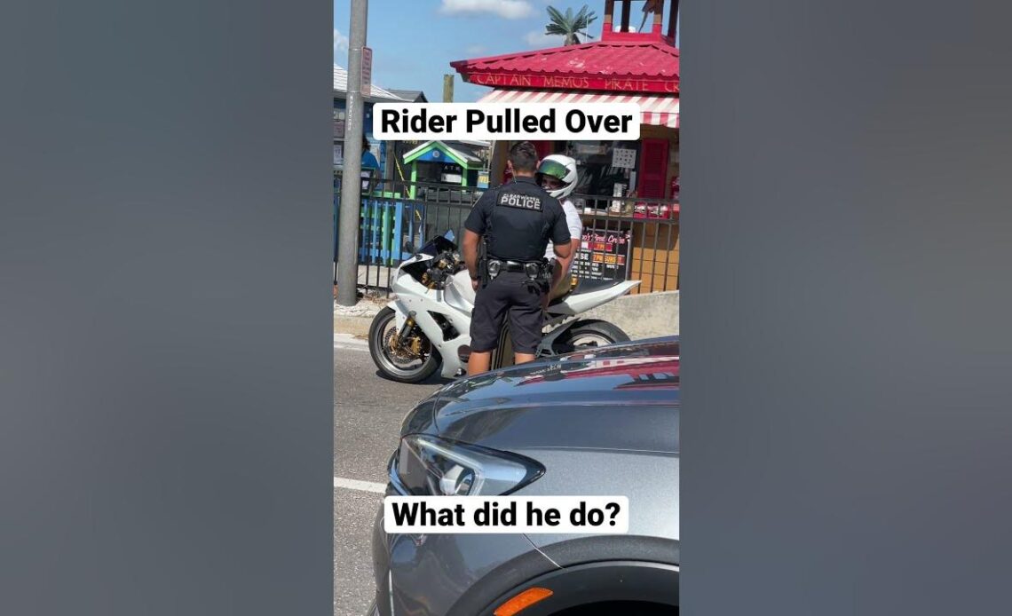 Rider Stopped by a Police - What did He Do?