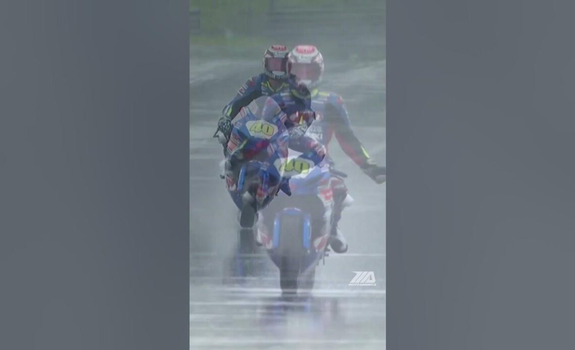 Standing Motorcycle Wheelie Racing In The Rain by Sean Dylan Kelly Celebrating His Win #shorts