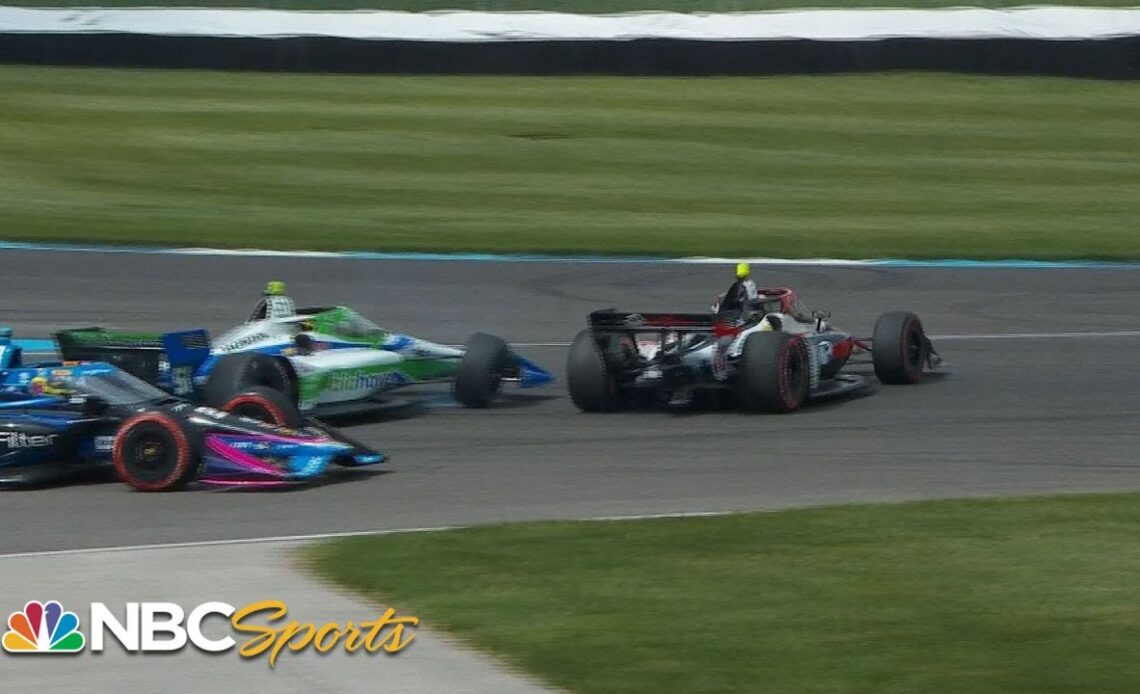 Teammates David Malukas, Sting Ray Robb collide early at GMR Grand Prix | Motorsports on NBC