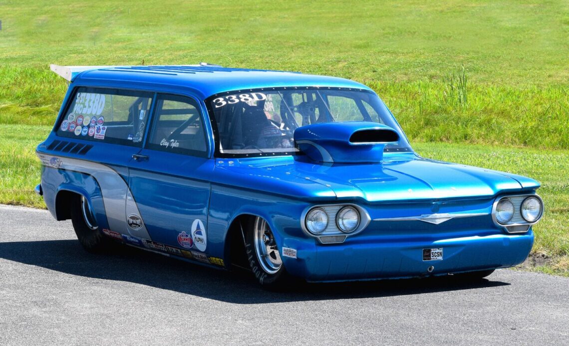 This Corvair Wagon Is Now A Two-Door For The Dragstrip
