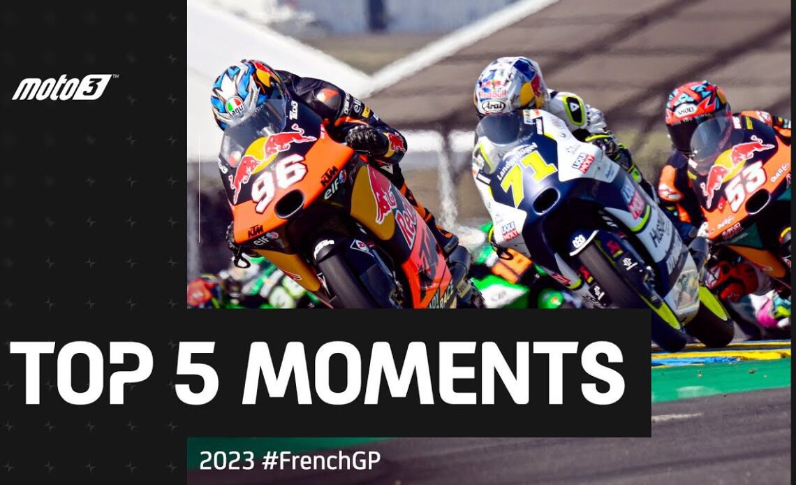 Top 5 Moto3™ Moments! 🚦 | 2023 #FrenchGP