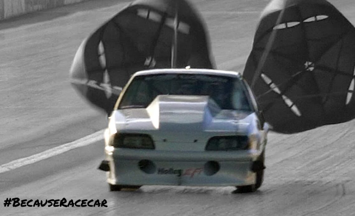 6 Second 2600+ RWHP Twin Turbo 572ci Foxbody Mustang at the Radial Prep Track Hire! | DS Racing |