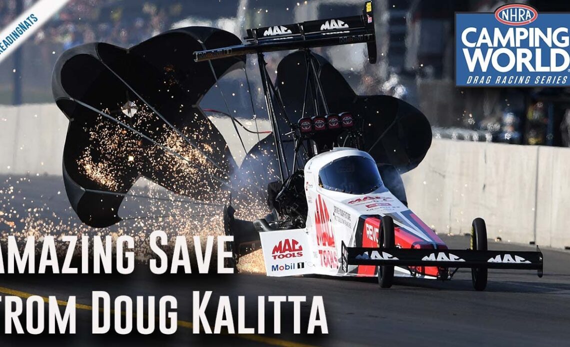Amazing save from Doug Kalitta during wild ride