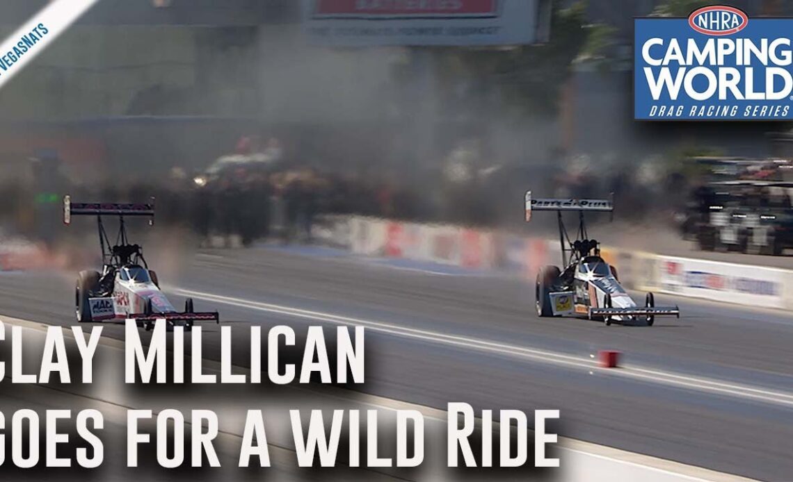 Clay Millican goes for a wild ride at the Nevada Nationals