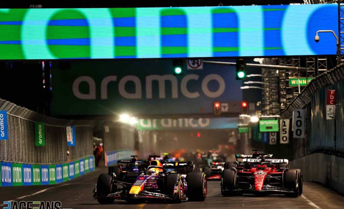 The start of the Las Vegas Grand Prix, Las Vegas Strip Circuit 2023
