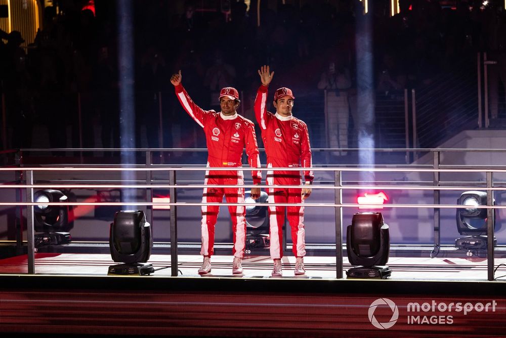 Carlos Sainz, Scuderia Ferrari, Charles Leclerc, Scuderia Ferrari, during opening ceremony