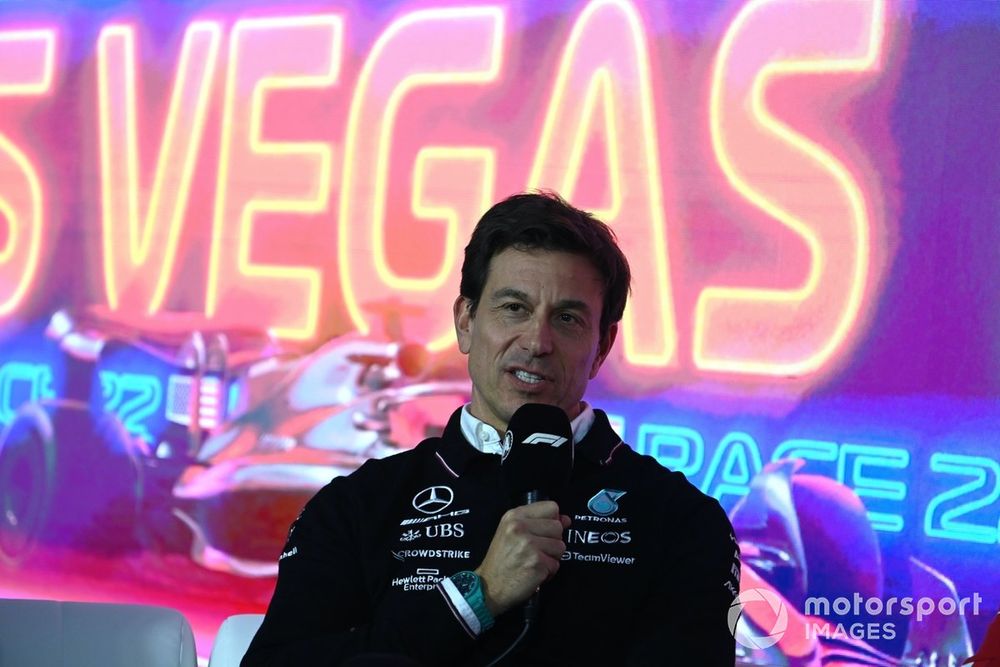 Toto Wolff, Team Principal and CEO, Mercedes-AMG, in the team principals Press Conference