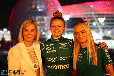 Susie Wolff, Tina Hausmann, Jessica Hawkins, Aston Martin, Yas Marina, 2023