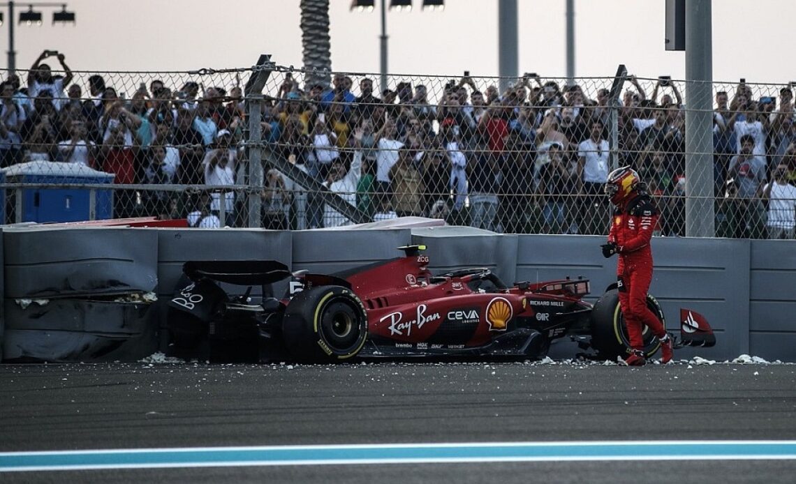 Leclerc fastest in crash-filled practice