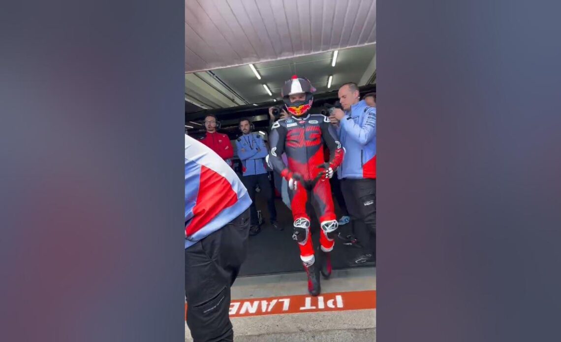 Marc debuts with the Ducati GP23! 👀 | #ValenciaTest