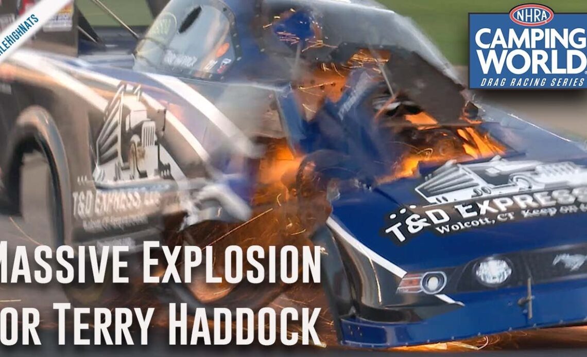 Massive explosion for Terry Haddock on the mountain