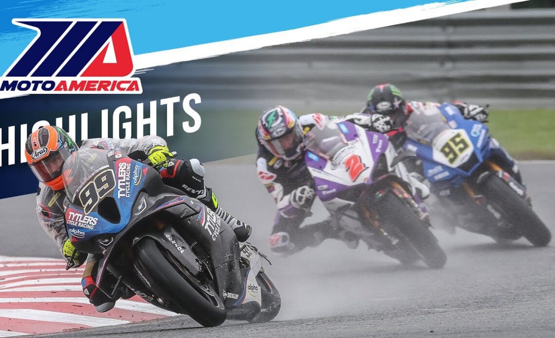 MotoAmerica Medallia Superbike Race 1 Highlights at New Jersey 2023