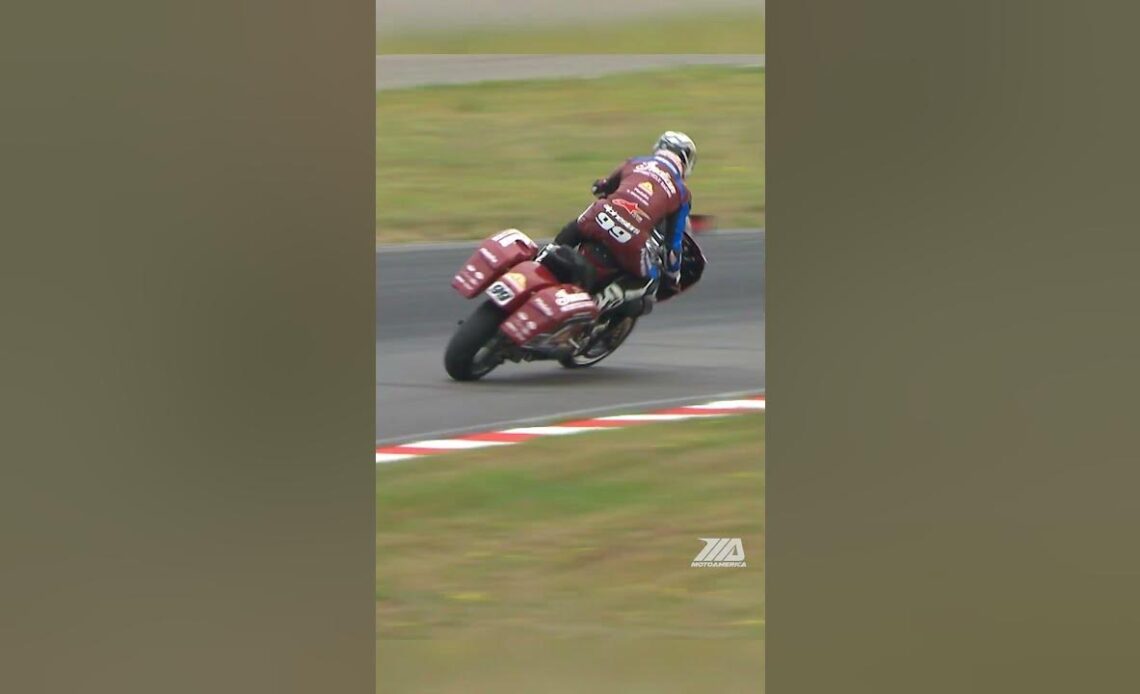 No. 99 Jeremy McWilliams slides for the save at Brainerd. #motorcycle   #indianmotorcycle