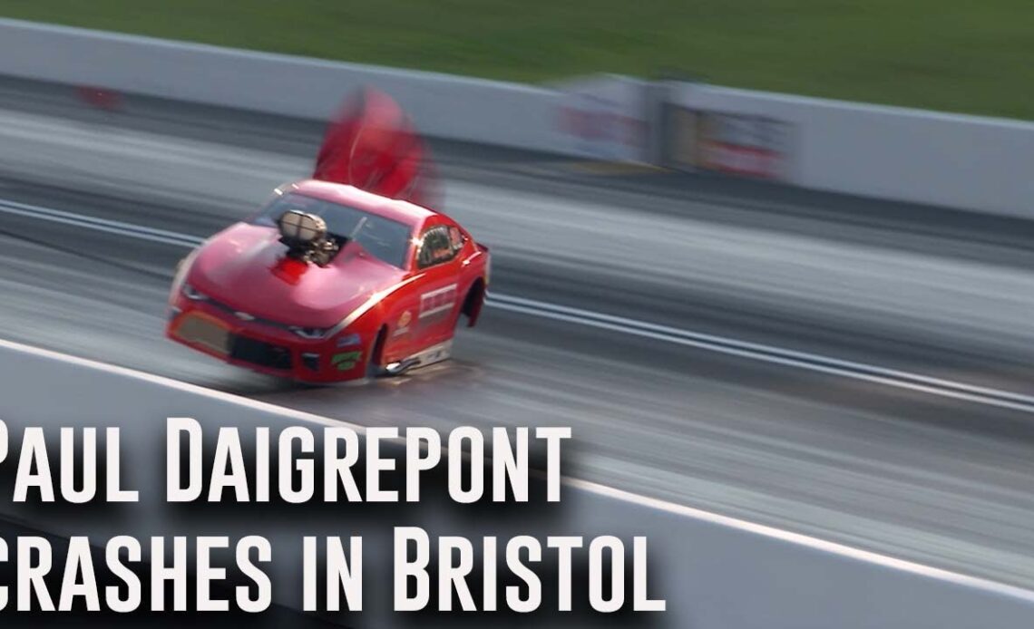 Paul Daigrepont crashes in Bristol