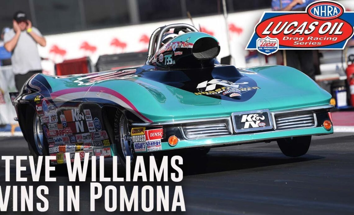 Steve Williams wins Super Gas at the In-N-Out Burger NHRA Finals