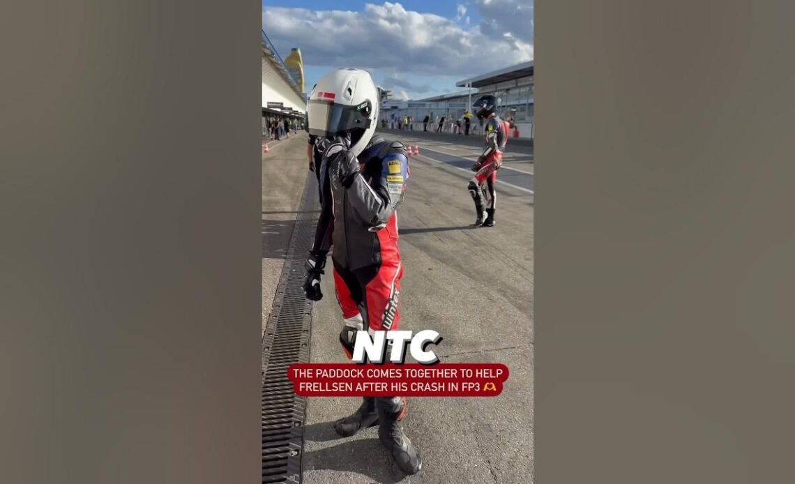 The paddock comes together to help #NTC’s Julius Frellsen get back on track after a crash 🫶🇩🇪