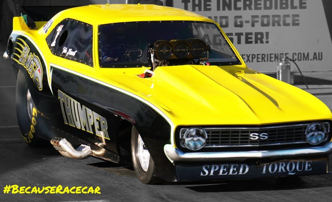 Thumper NITRO Funnycar means Business at the Night of Fire! | Perth Motorplex |