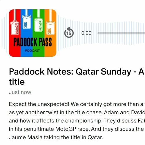 Paddock Notes: Qatar Sunday - A topsy-turvy tale of the title