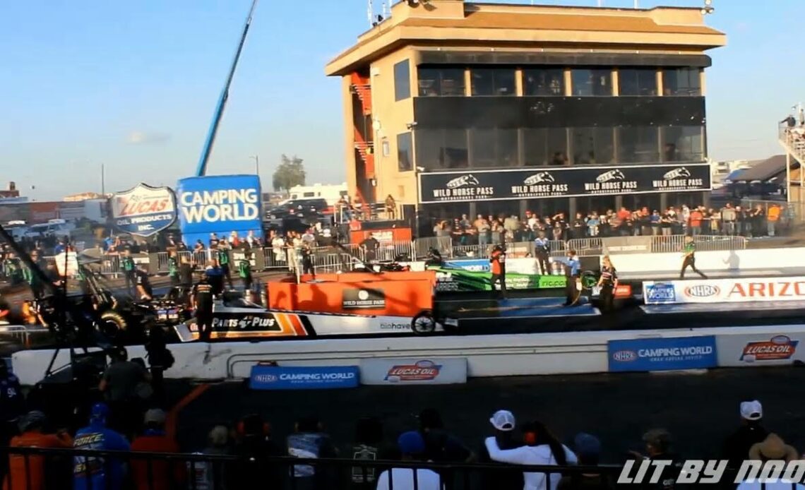 Clay Millican, Josh Hart, Top Fuel Dragster, Q1, Arizona Nationals, Wild Horse Pass Motor Sports Par