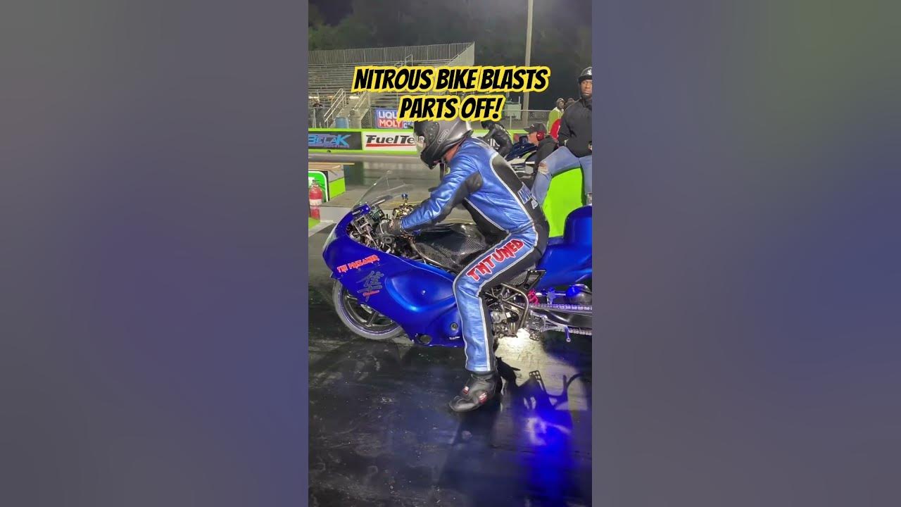 He Can’t Keep Parts From Flying off this Wickedly Fast Nitrous Bike!