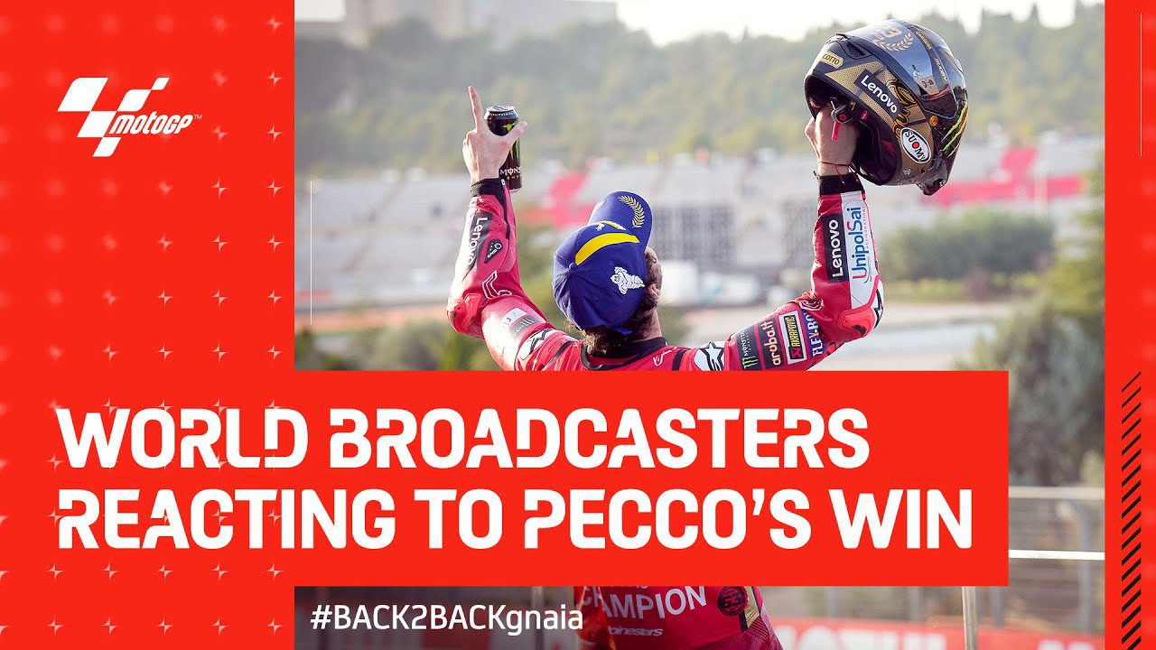 How the world heard Bagnaia's crowning moment! 🗣️📺 | 2023 #ValenciaGP