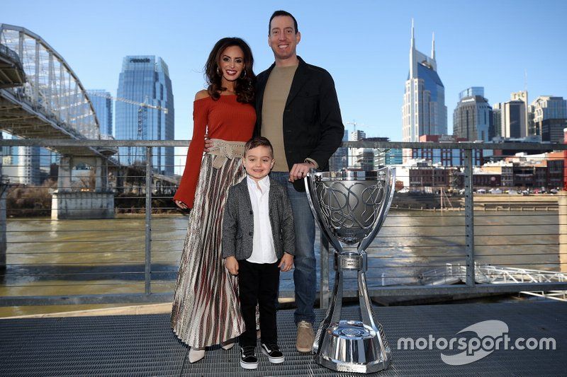 Monster Energy NASCAR Cup Series Champion Kyle Busch, along with his wife Samantha and son Brexton