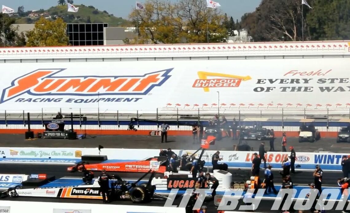Mike Salinas, Clay Millican, Top Fuel Dragster, Rnd  1, Lucas Oil Winter Nationals, In N Out Burger