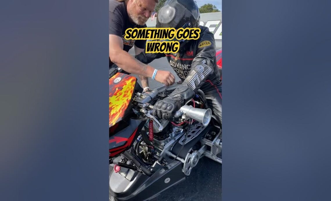 Something Goes Wrong on This Top Fuel Harley