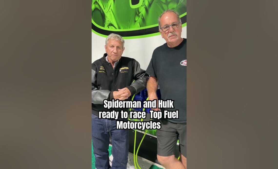 Spiderman & Hulk have great news for Top Fuel Motorcycle Racing