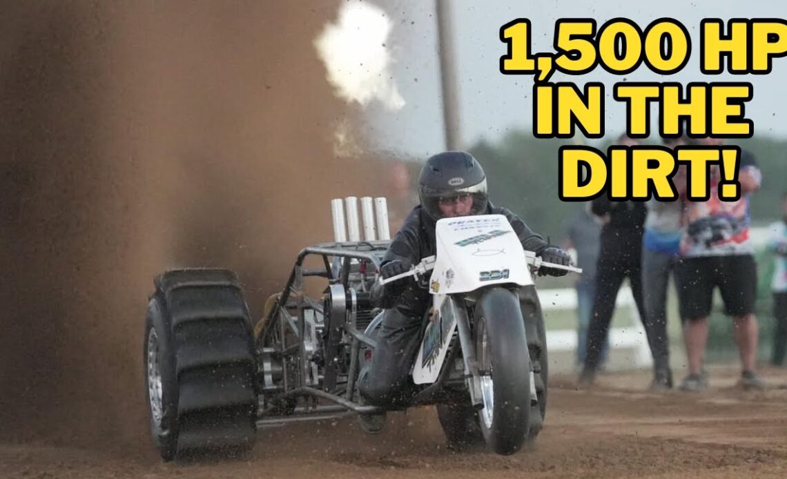 The Ride of His Life on a Top Fuel Motorcycle Dirt Dragger! 😮