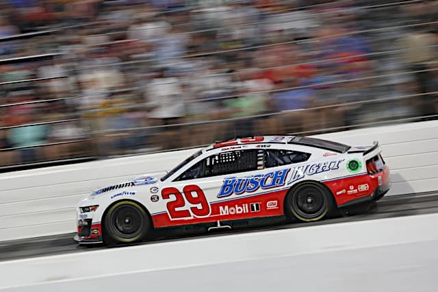 NASCAR Cup Series No. 29 car of Kevin Harvick racing on track at North Wilkesboro Speedway in the All-Star Race, NKP