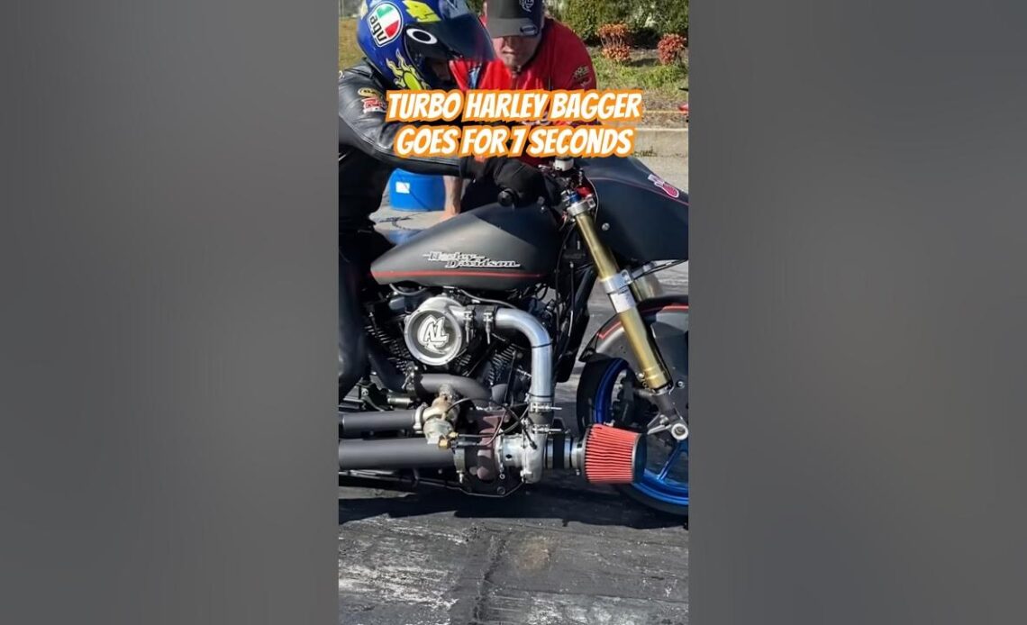 Turbo Harley Bagger Goes for 7 Seconds!