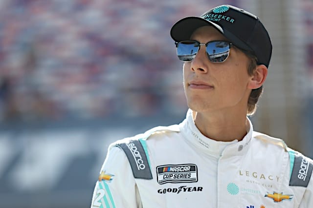 NASCAR Cup Series driver Carson Hocevar prepares for qualifying for the Bass Pro Shops Night Race at Bristol Motor Speedway, NKP