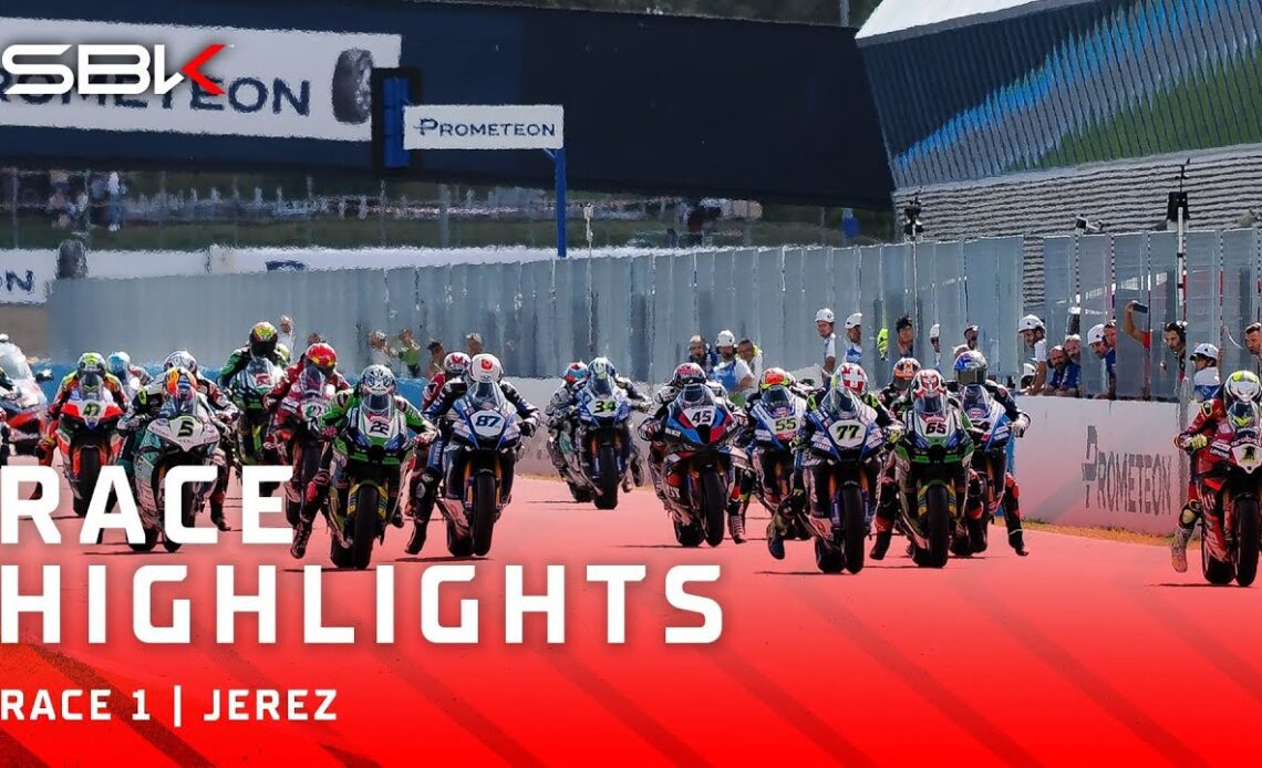 All the key moments from Race 1 at Jerez with the title on the line 🏆 | #ESPWorldSBK 🇪🇸