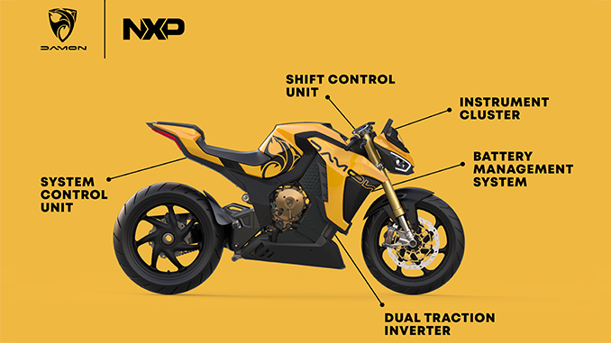 Damon Motors Collaboration with NXP Semiconductors to Integrate Performance-Driven Automotive Integrated Circuits Into Its Electric Motorcycles