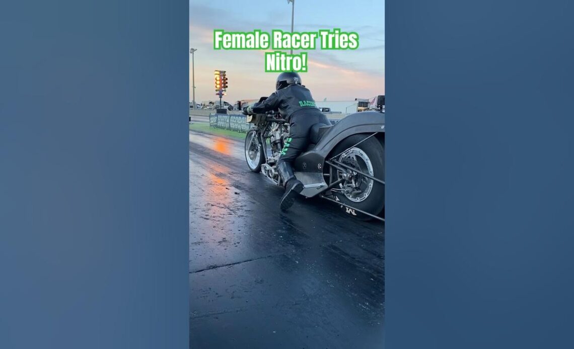 Female Racer Tries a Nitro Bike! 😮