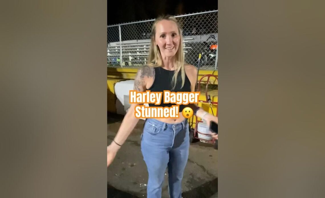 Harley Bagger Drag Racer STUNNED by Flat Track Rookie and Girlfriend! 😮