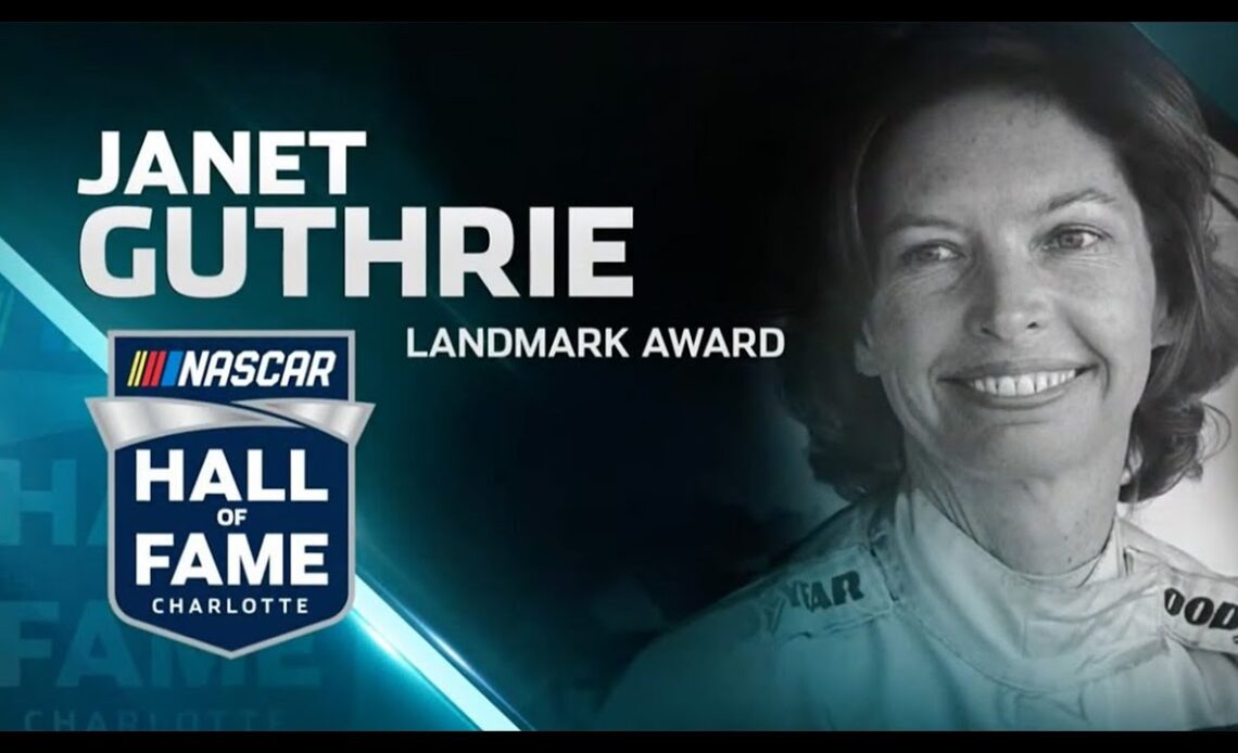 Janet Guthrie accepts Landmark Award at the NASCAR Hall of Fame