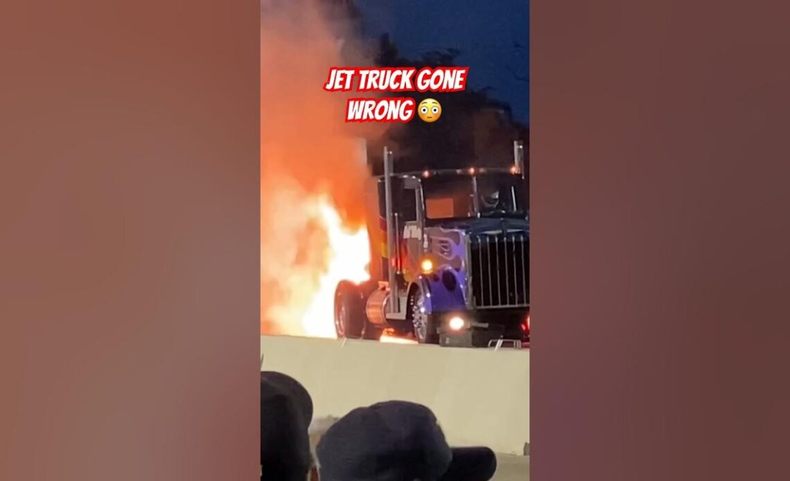 Jet Truck Catches on Fire at Drag Racing Show🔥 😮