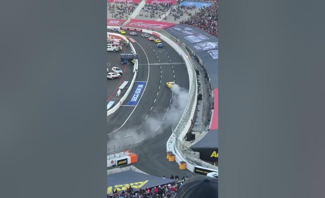 Joey Logano BURNING IT DOWN after winning the Busch Light Clash at the L.A. Coliseum | NASCAR
