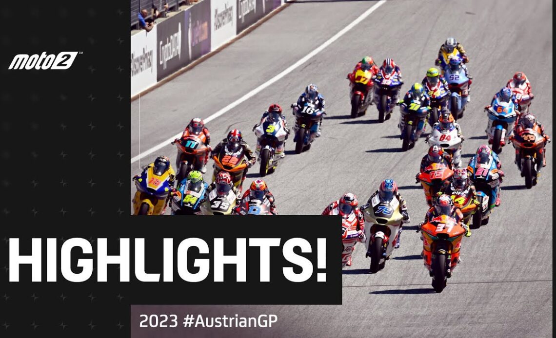 Moto2™ Race Highlights 💨 | 2023 #AustrianGP 🇦🇹