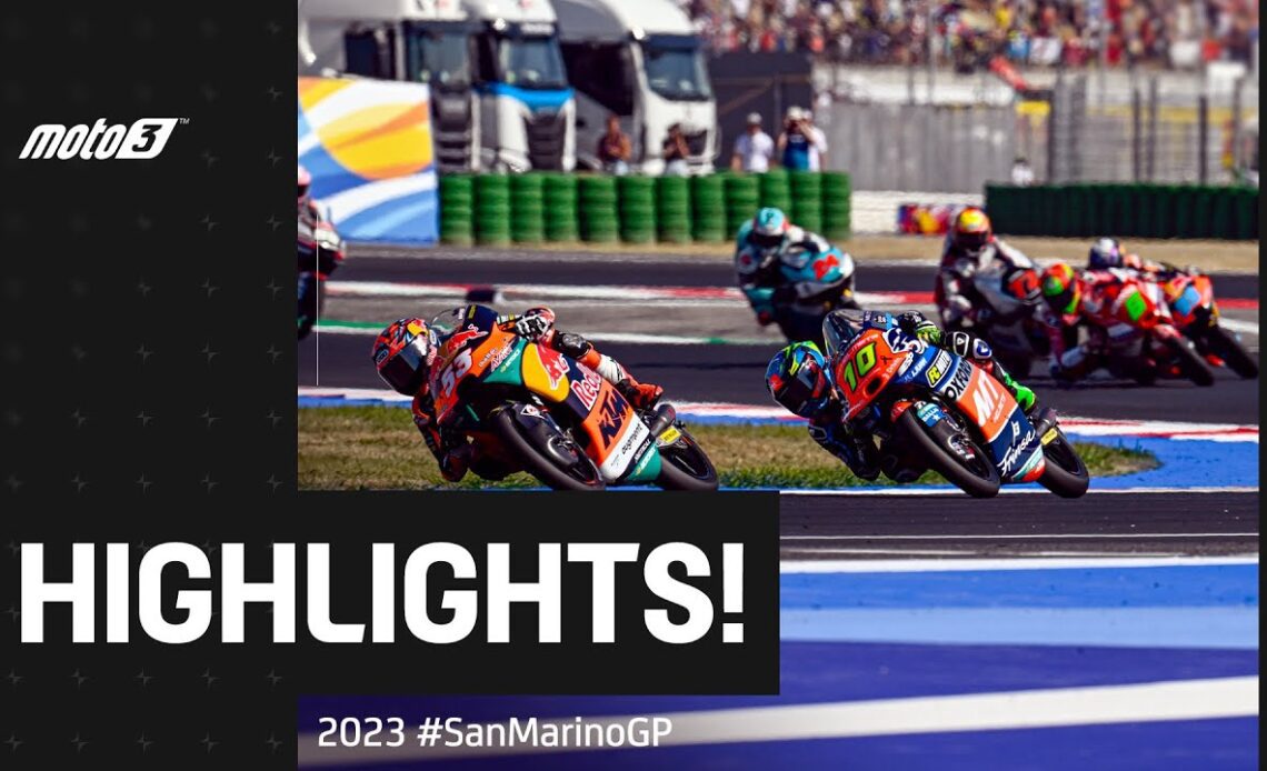 Moto3™ Race Highlights 🔥| 2023 #SanMarinoGP 🇸🇲