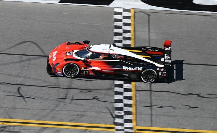 Pipo Derani in the tri-oval during ROAR Before the 24 Session No. 3, 1/20/2024 (Photo: Phll Allaway)